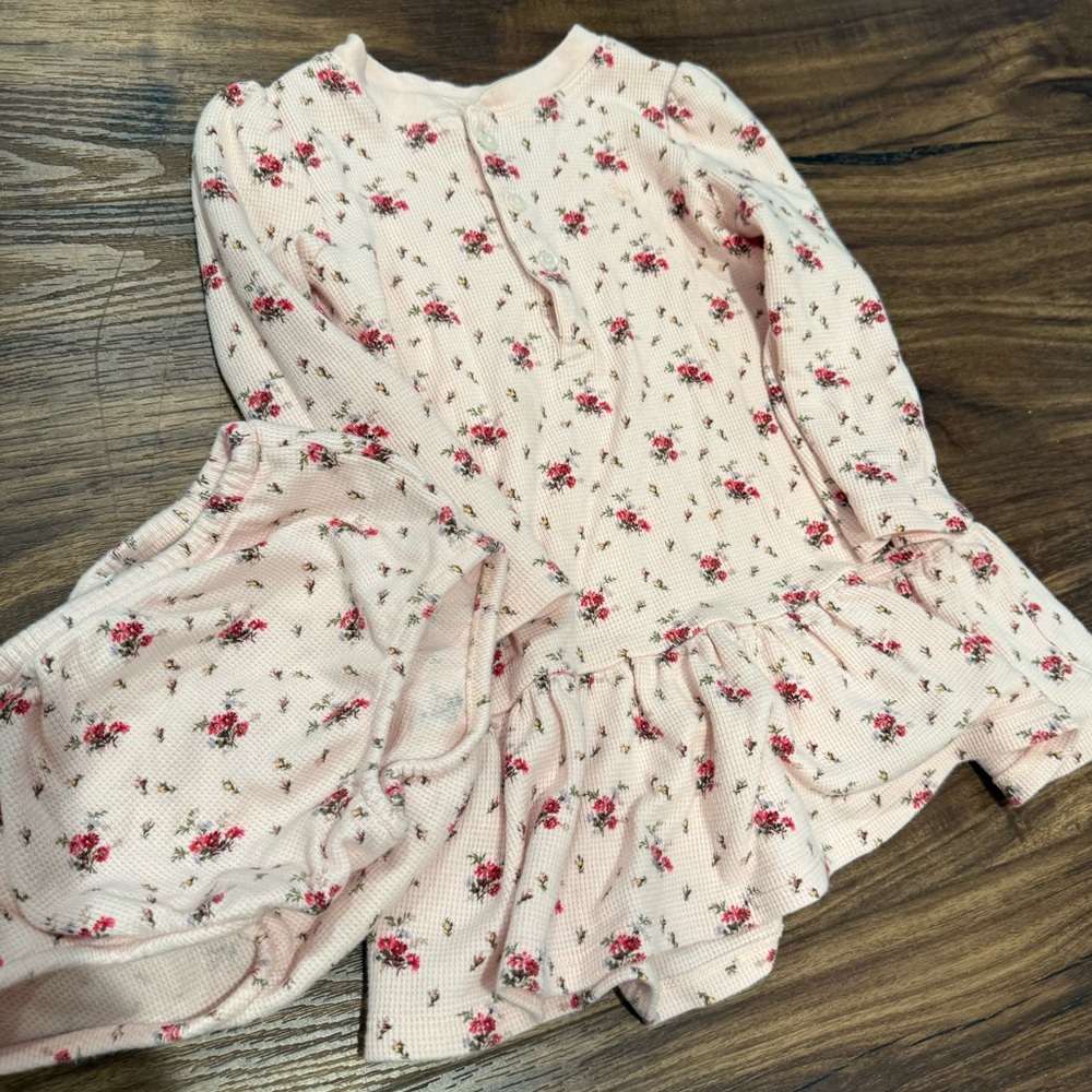Ralph Lauren Cotton Floral Dress & Bloomers
